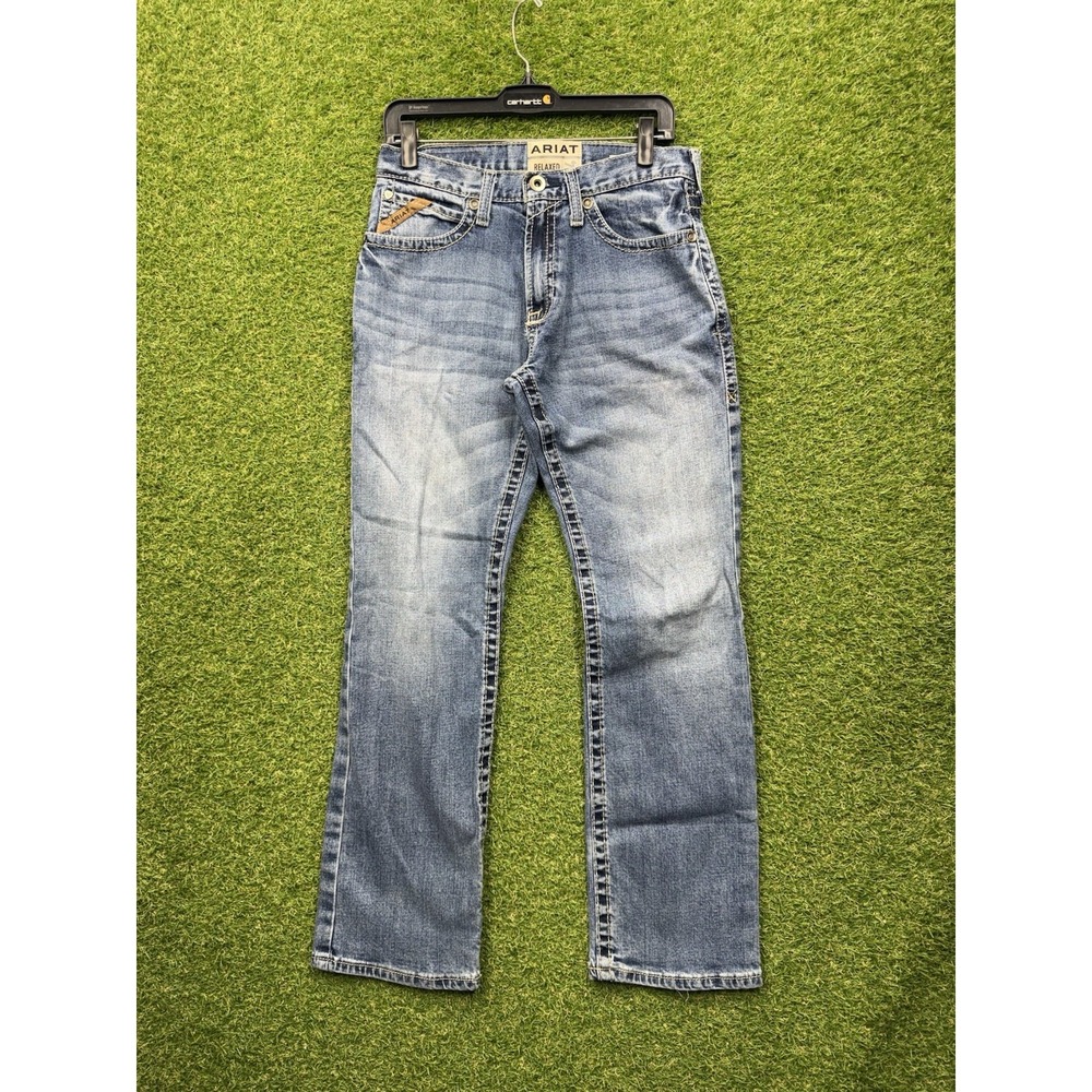 Ariat M4 Dakota Relaxed Straight Jeans Mens 30x32 Distressed Western Work Cowboy